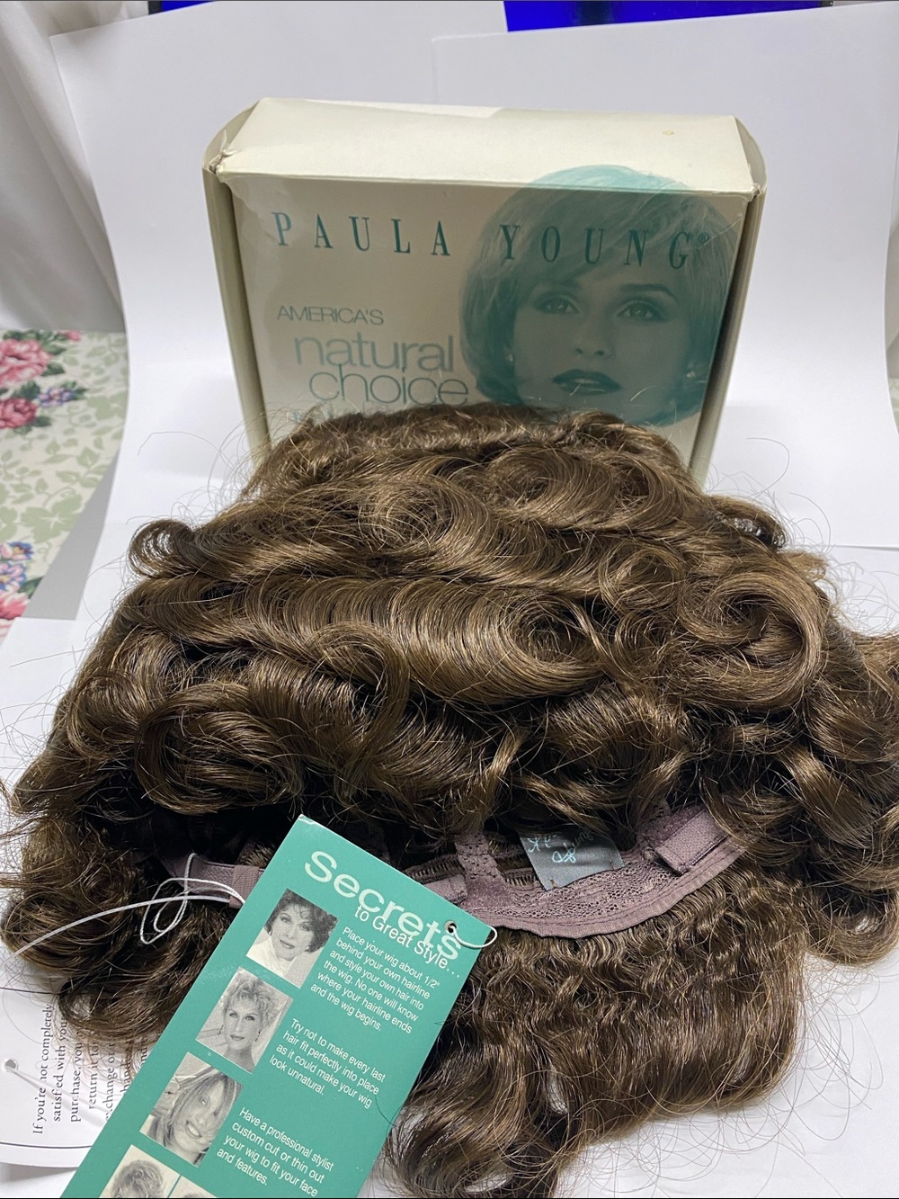 Paula young short curl wig sapphire -LRG C new open box auburn brown